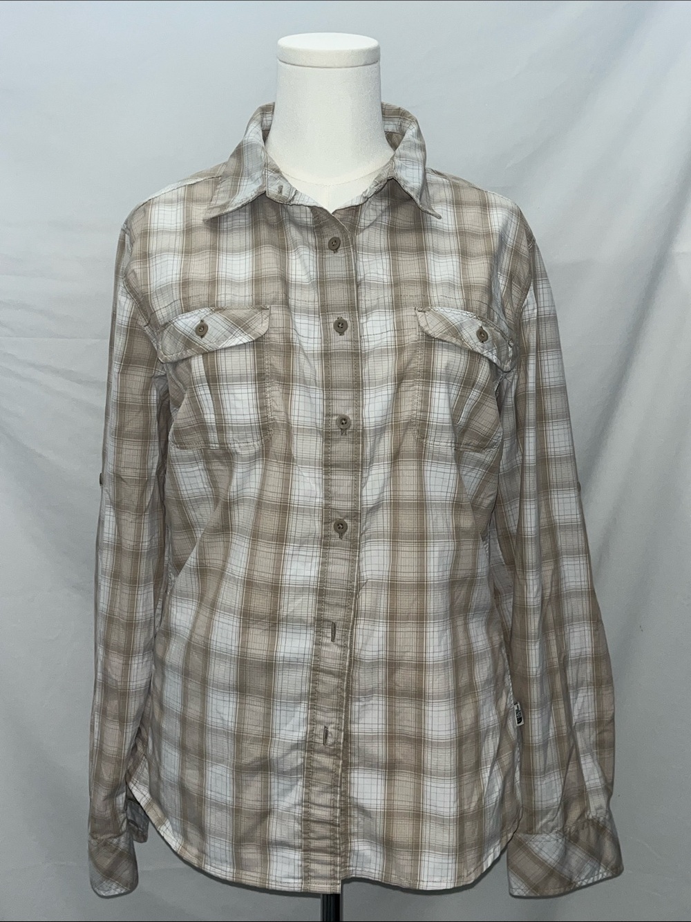 The North Face Beige Plaid Button Shirt